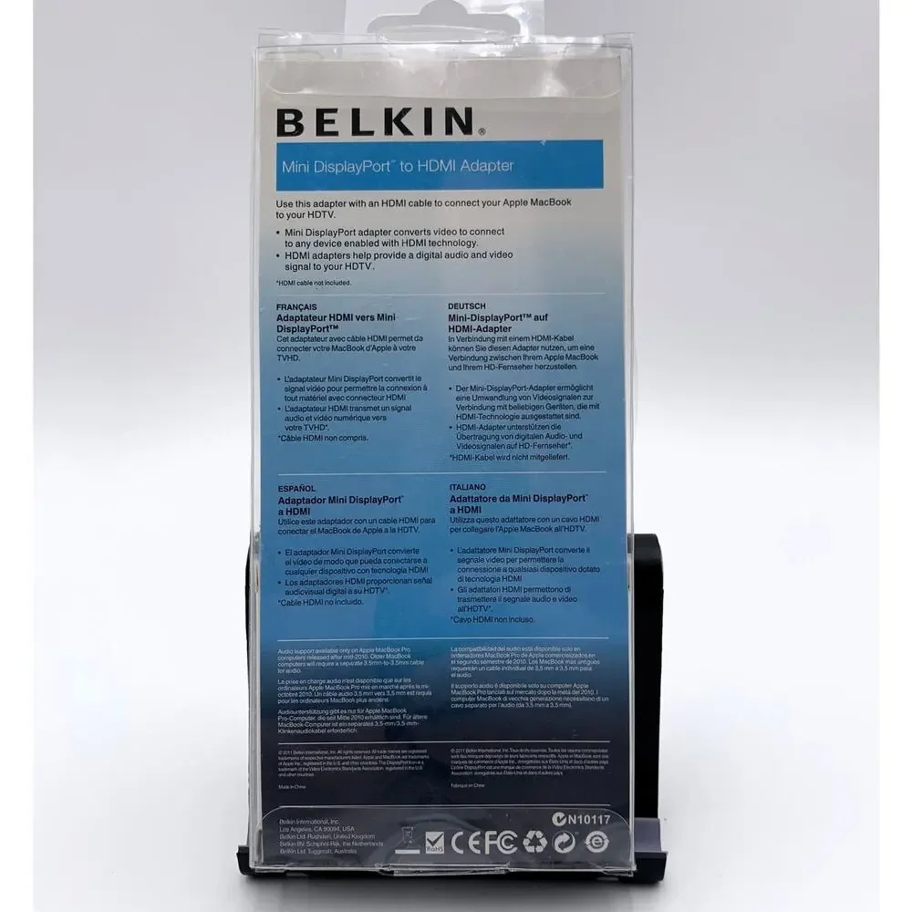 Belkin Mini DisplayPort to HDMI Adapter – Open Box – MacBook Pro Compatible